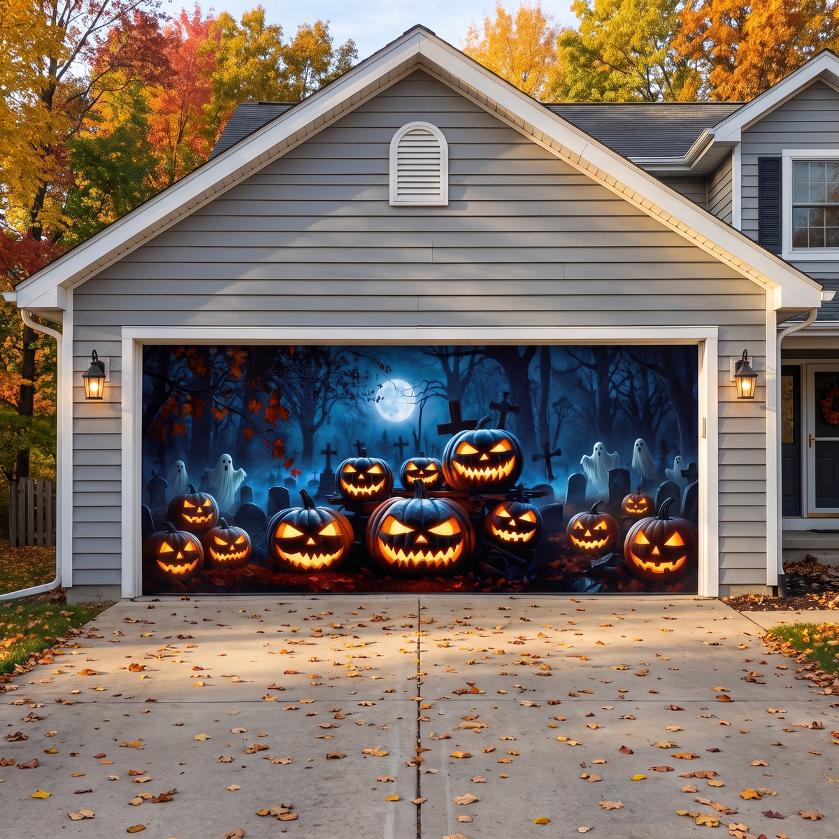 Halloween Garage Door Cover